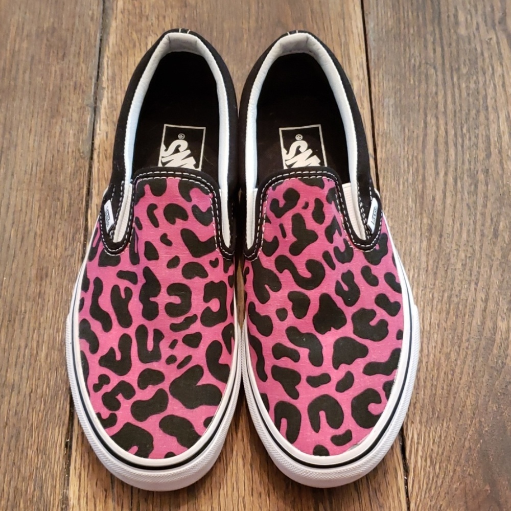 Van Pink Cheetah Slip on